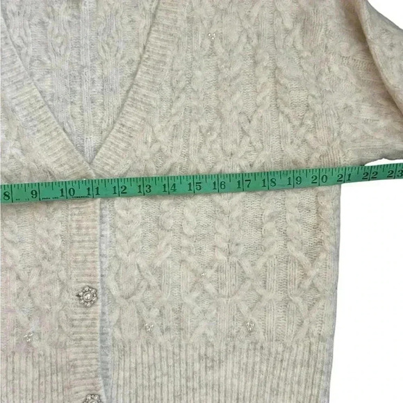 KUT from the Kloth Petra Pearl Button Cropped Cardigan Women’s Medium Classic Ch - Picture 5 of 13